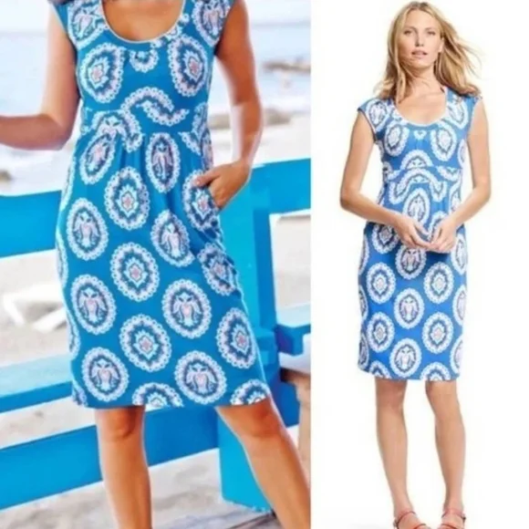 Boden Blue Jersey Dress - Women's Size 2 - Picture 1 of 9